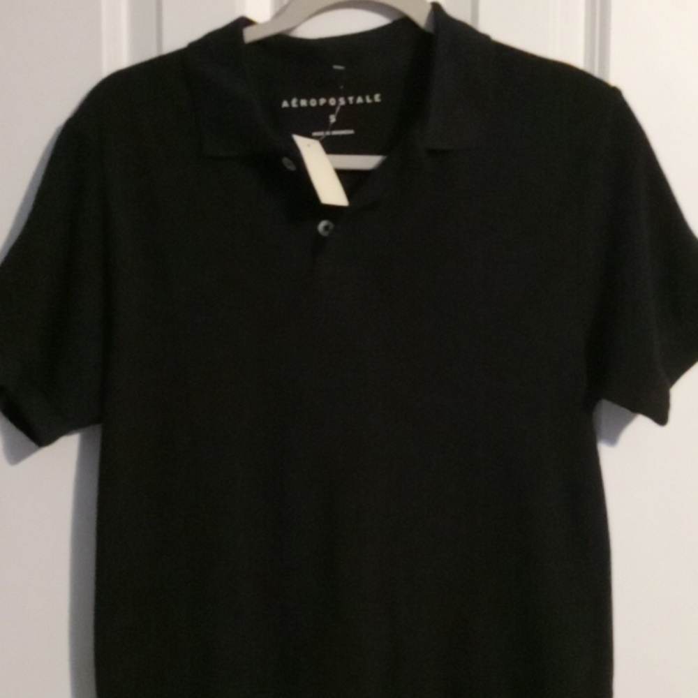 Aeropostale Men's Black Polo Shirt - Picture 2 of 5